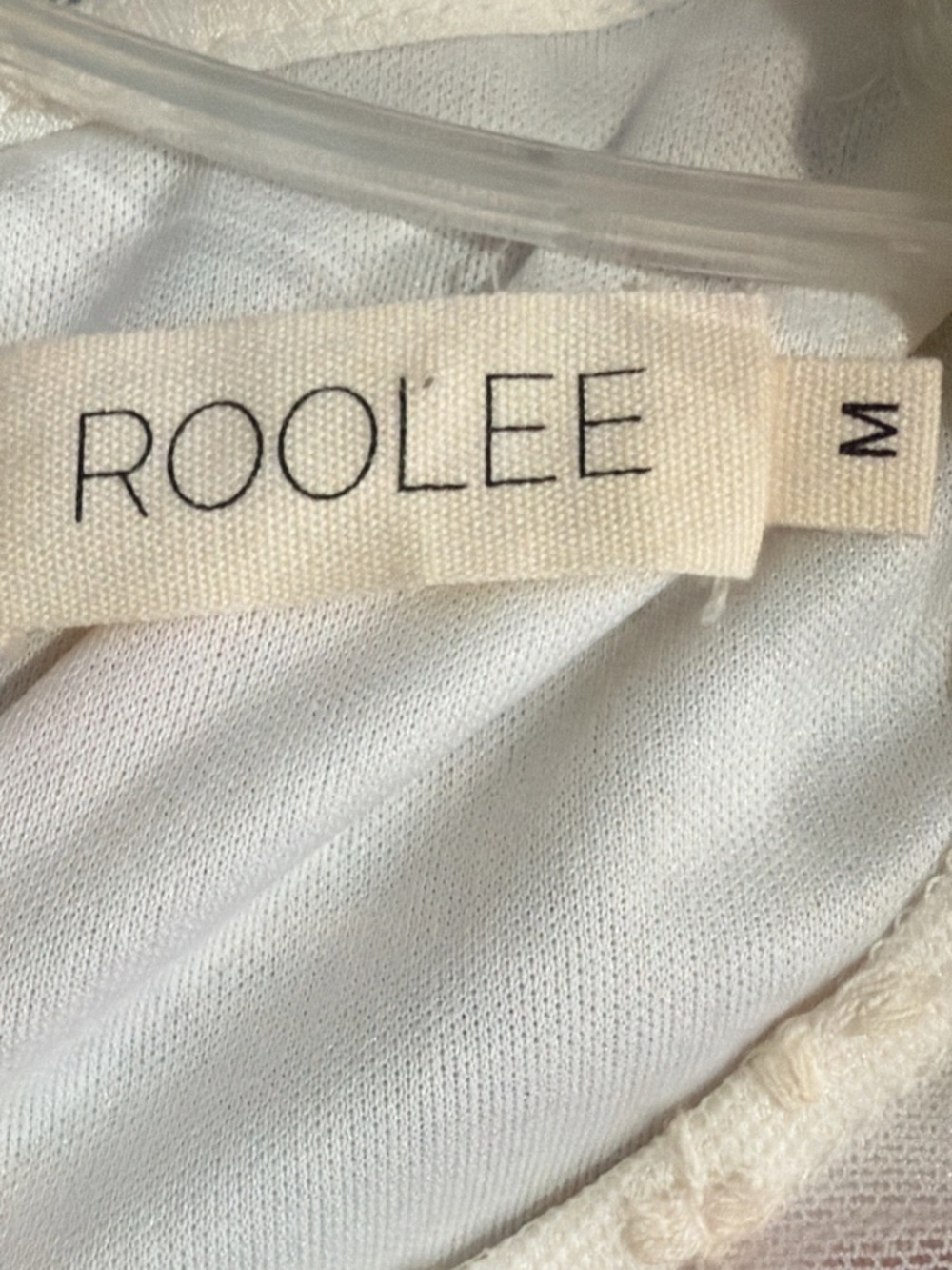 Roolee Ivory Embroidered Floral Midi Dress Boho Lace Detail Sz M - Picture 5 of 7